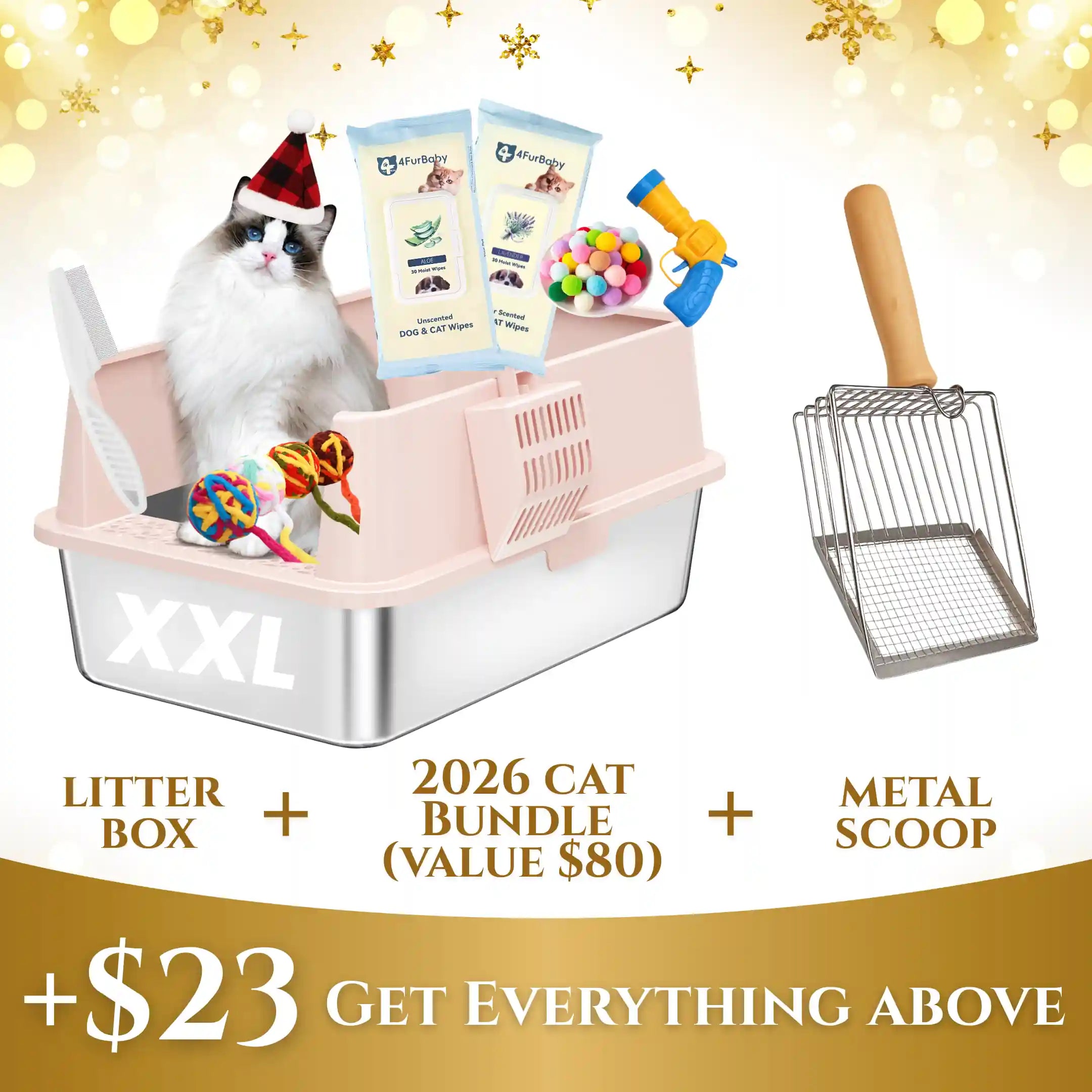 XXL Stainless Steel Cat Litter Box with Lid –  My cat's litter box outlasted my last relationship 😂 — stainless steel, rust-proof, odor-free forever"