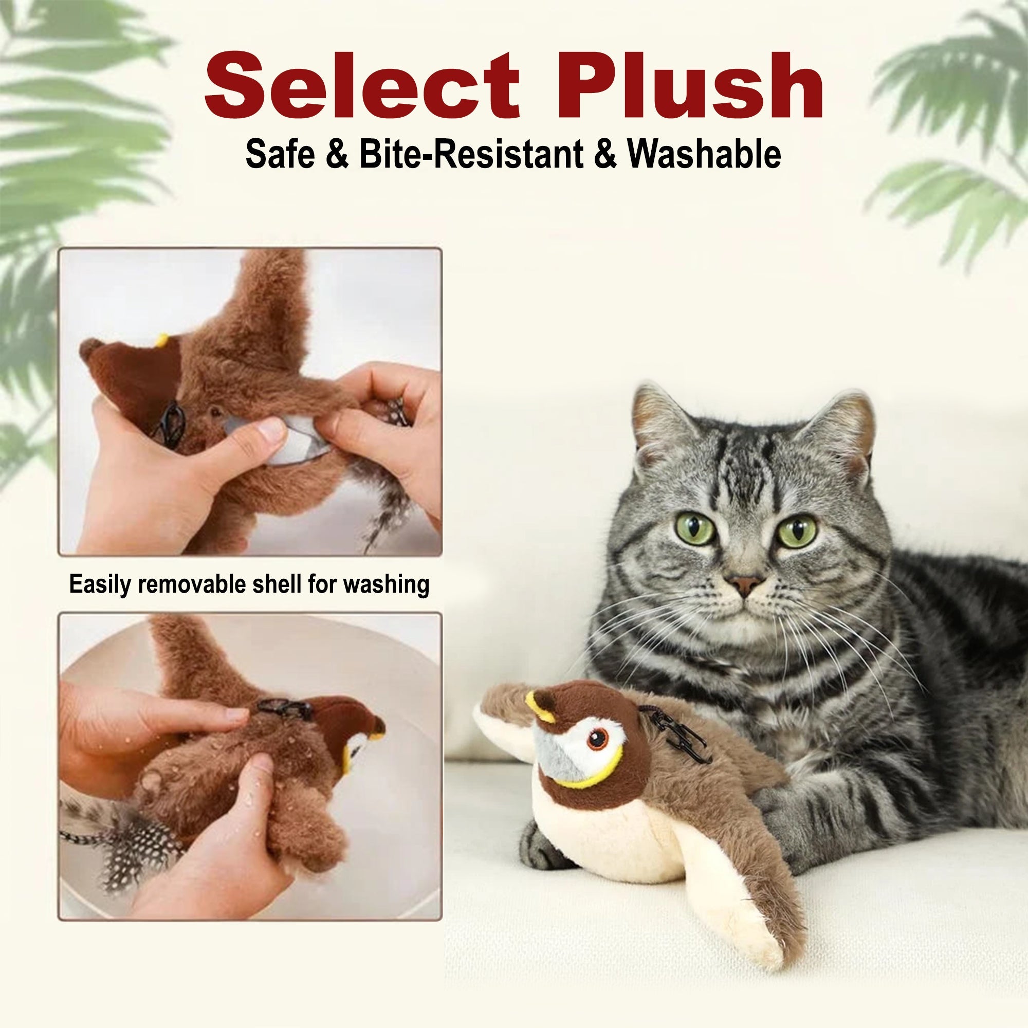 Peelaid™ Flapping Bird – Rechargeable Chirping Cat Toy