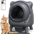Automatic Self-Cleaning Cat Litter Box – Odor Control, App Monitor, Black