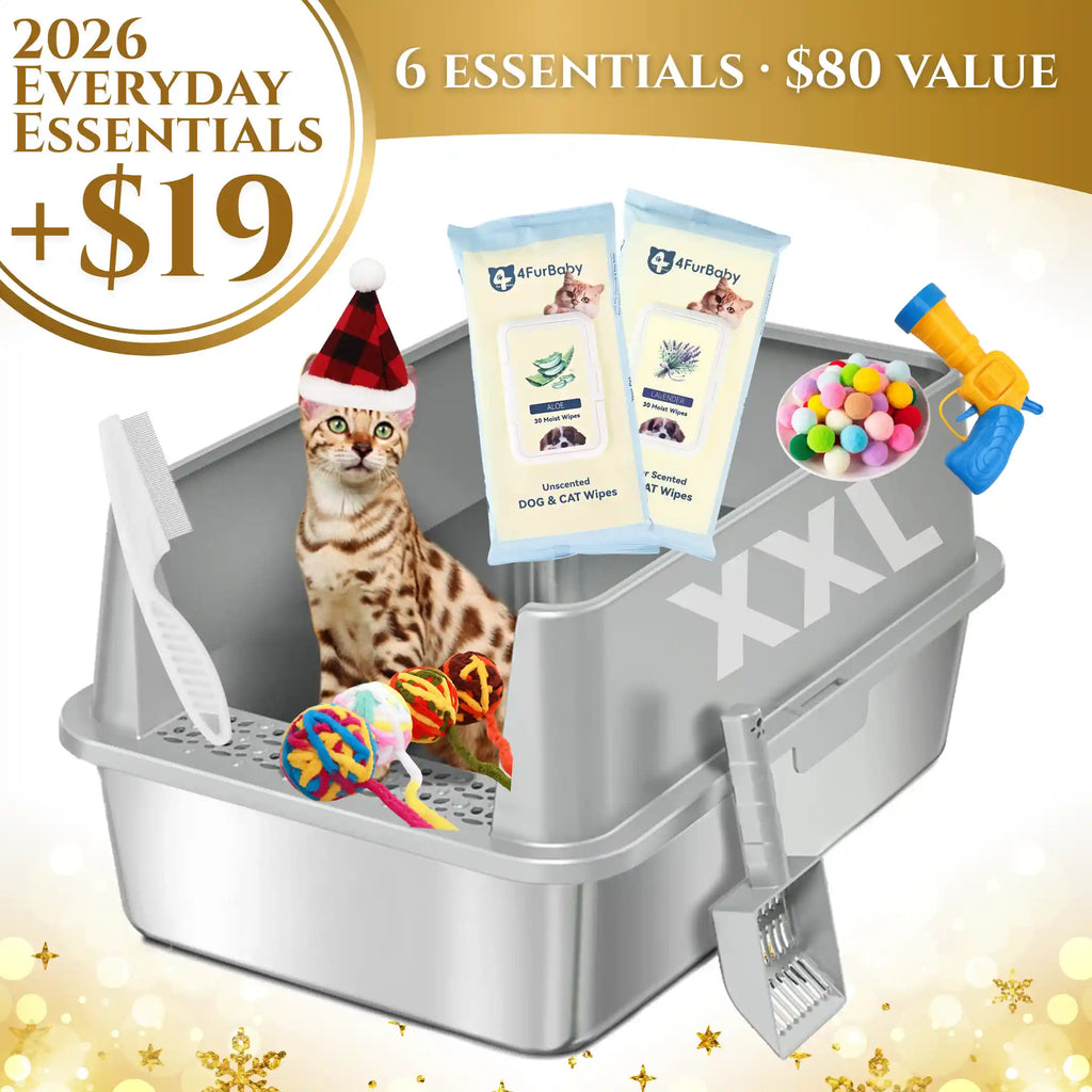 XXL Stainless Steel Cat Litter Box with Lid –  My cat's litter box outlasted my last relationship 😂 — stainless steel, rust-proof, odor-free forever"